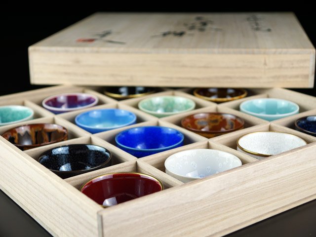 Ultimate Sake Cup Set - 16 Colors - Shinemon Kiln