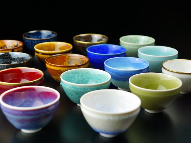 Ultimate Sake Cup Set - 16 Colors - Shinemon Kiln