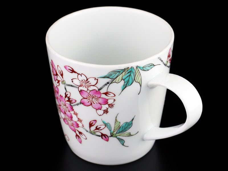 Arita Ware Cherry Blossoms Coffee Mug - Hand Written by Obata Yuji