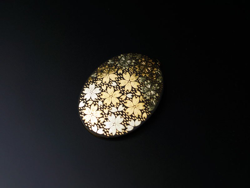 Pure Gold Kyoto Inlay Pendant - Cherry Blossom