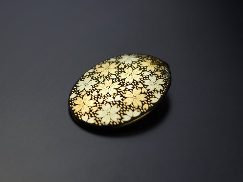 Pure Gold Kyoto Inlay Pendant - Cherry Blossom