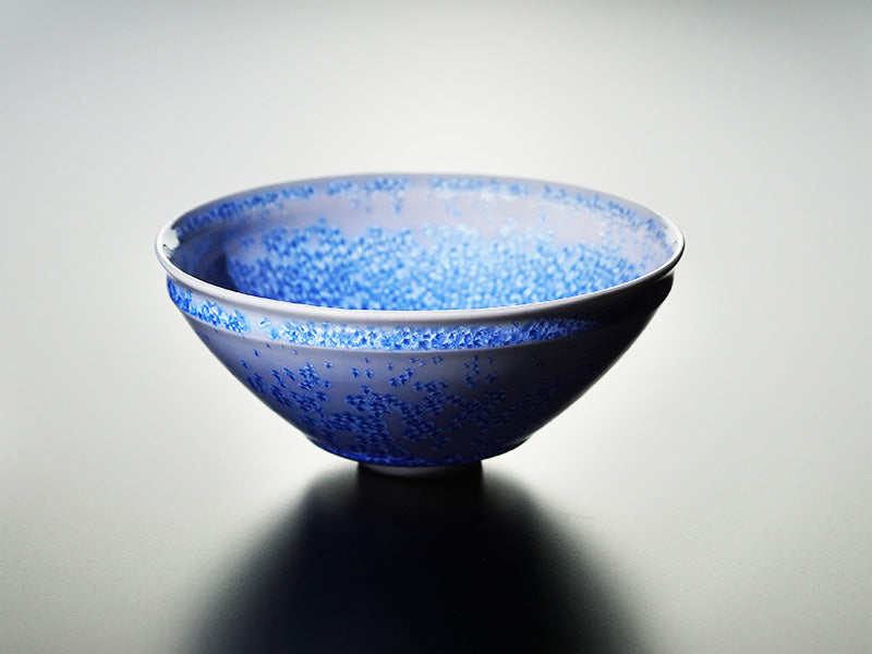 Shinemon Kiln Indigo-Stained Water Drop Bowl - Arita Ware