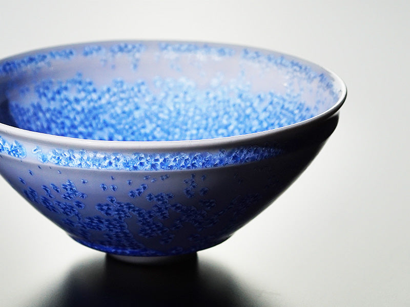 Shinemon Kiln Indigo-Stained Water Drop Bowl - Arita Ware