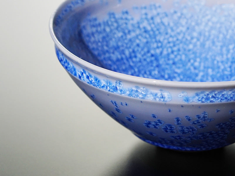 Shinemon Kiln Indigo-Stained Water Drop Bowl - Arita Ware