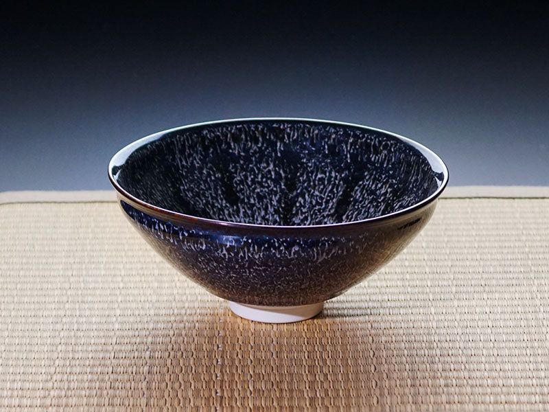 Shinemon Kiln Silver Galaxy Bowl “Flow” - Arita Ware