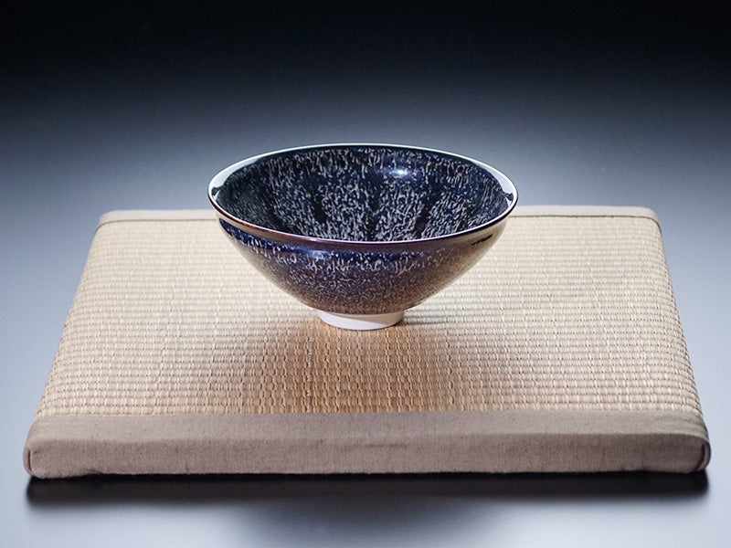 Shinemon Kiln Silver Galaxy Bowl “Flow” - Arita Ware