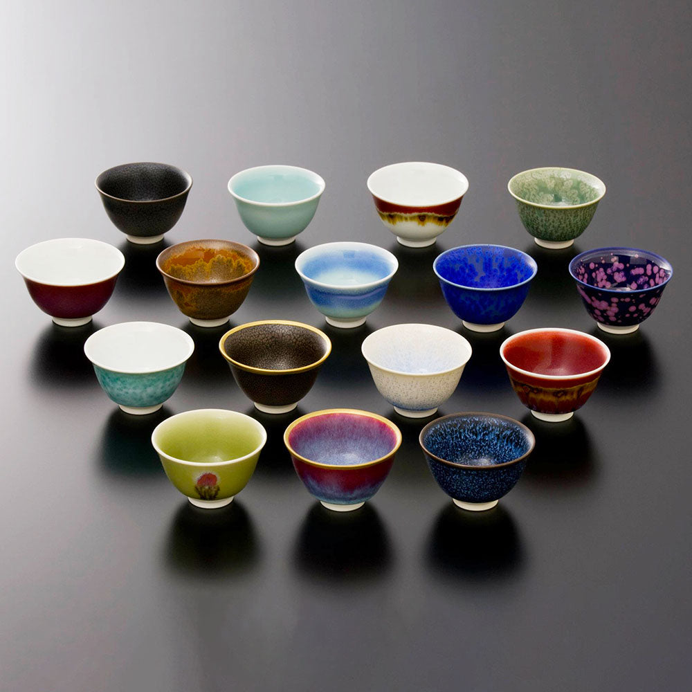 [Plan spécial] Ensemble de tasses à saké (16 couleurs) Shinemon Kiln