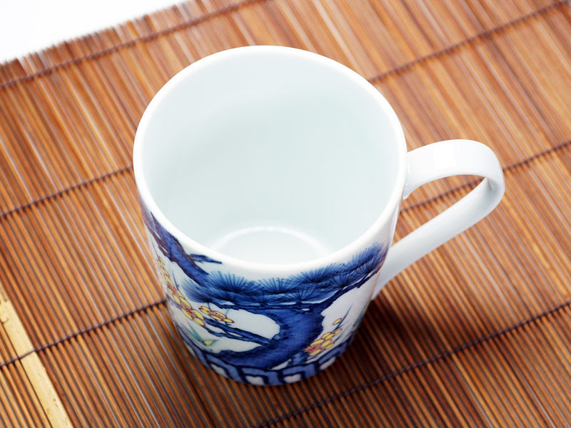 光泉窑松竹梅咖啡杯 - 日本吉祥图案有田烧