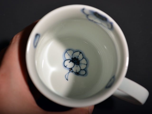 Sojiro Kiln Sometsuke Cherry Blossoms Coffee Cup - Arita Ware