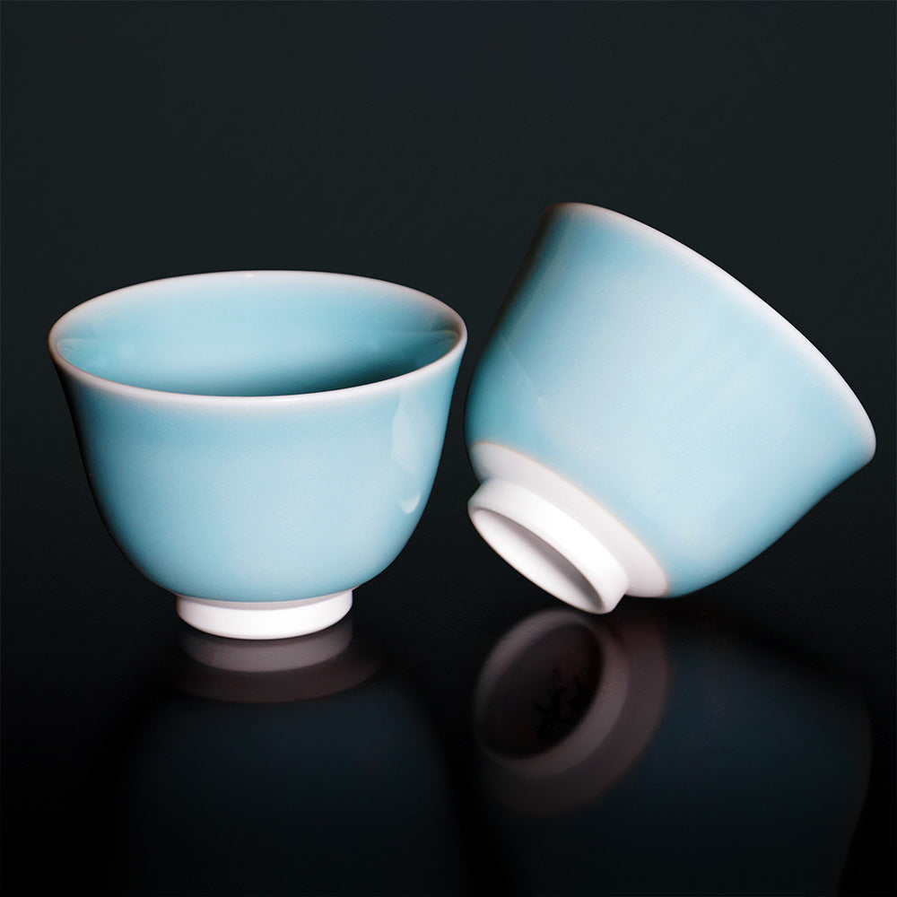 Shinemon Kiln Kinuta Seiji Japanese Tea Cup Set - Arita Ware